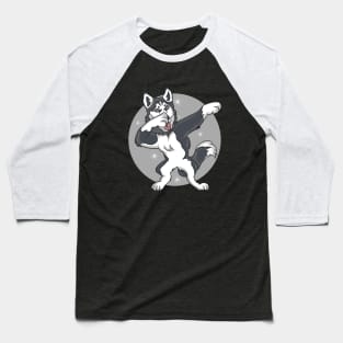 'Dabbing Husky Dog' Funny Dabbing Animal Gift Baseball T-Shirt